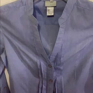 Chinese collared Long sleeve Button down Polo Top